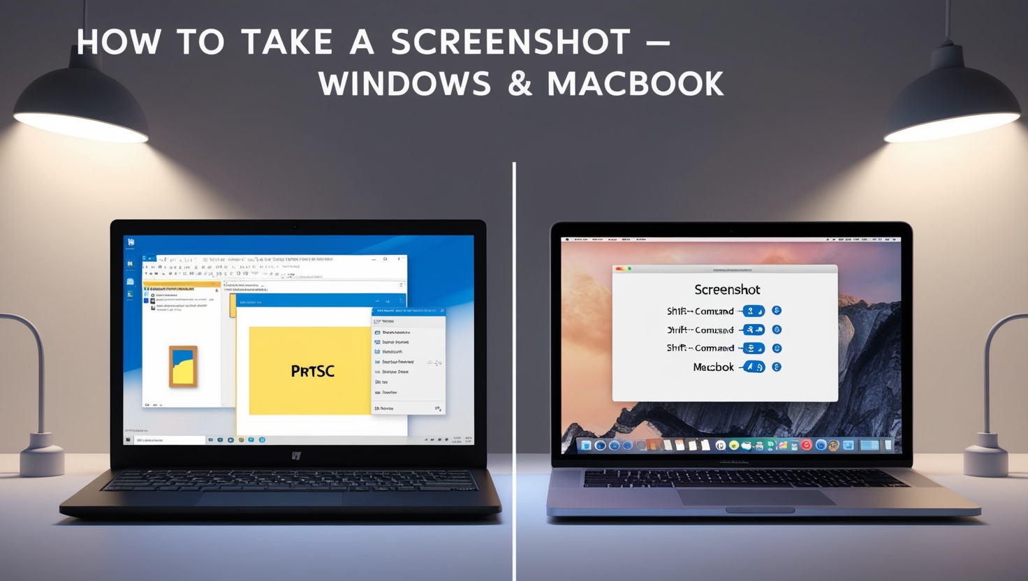 How to take a screenshot of a Windows or MacBook laptop quickly