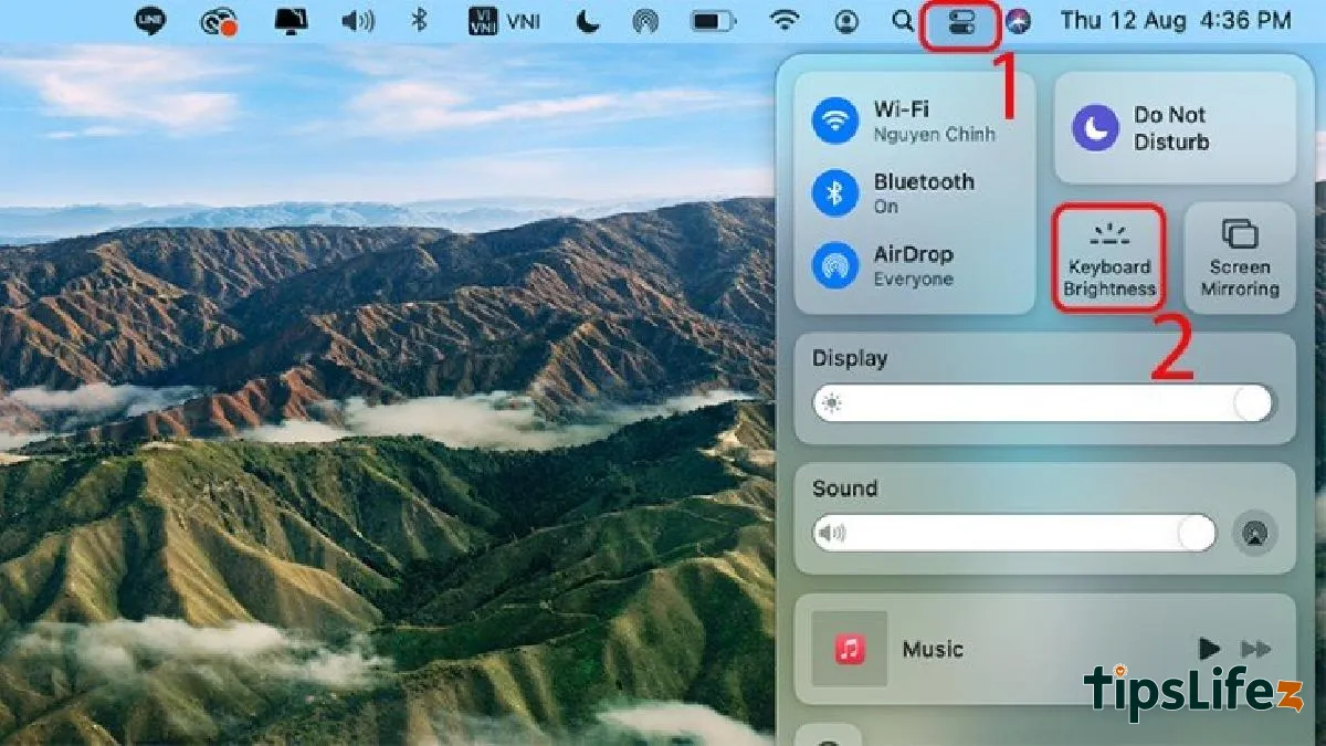 Move the slider to the right to increase brightness