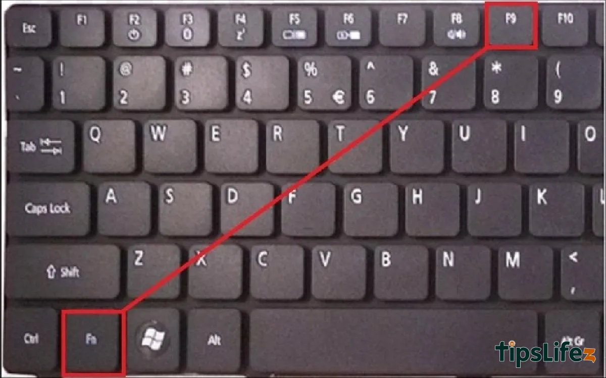 Press Fn and F9 to turn on the keyboard backlight on Acer laptops