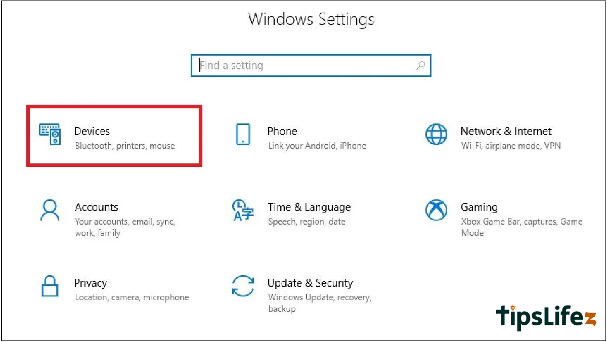 ステップ1：Windowsキー + Iキーを同時に押して設定にアクセスします。デバイスを選択します